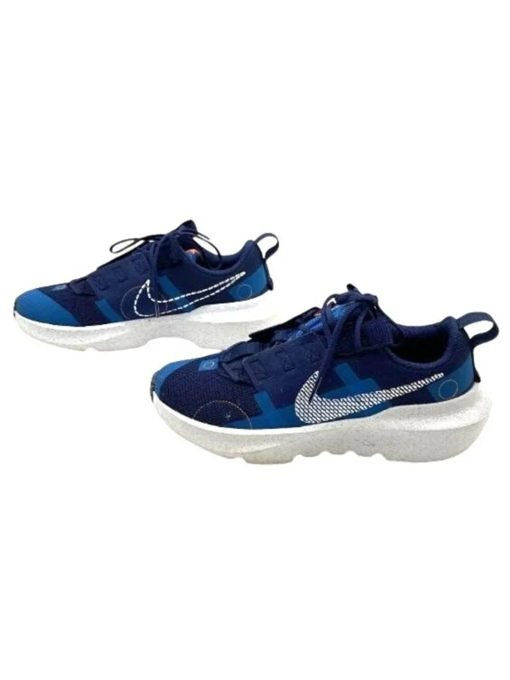 Nike Youth Crater Impact Sneakers Blue/White Size 4.5Y Lightweight